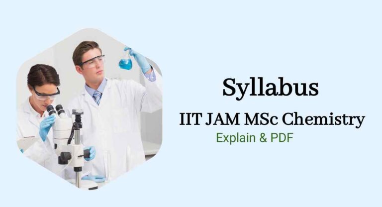 IIT JAM Chemistry Syllabus 2024: PDF Download